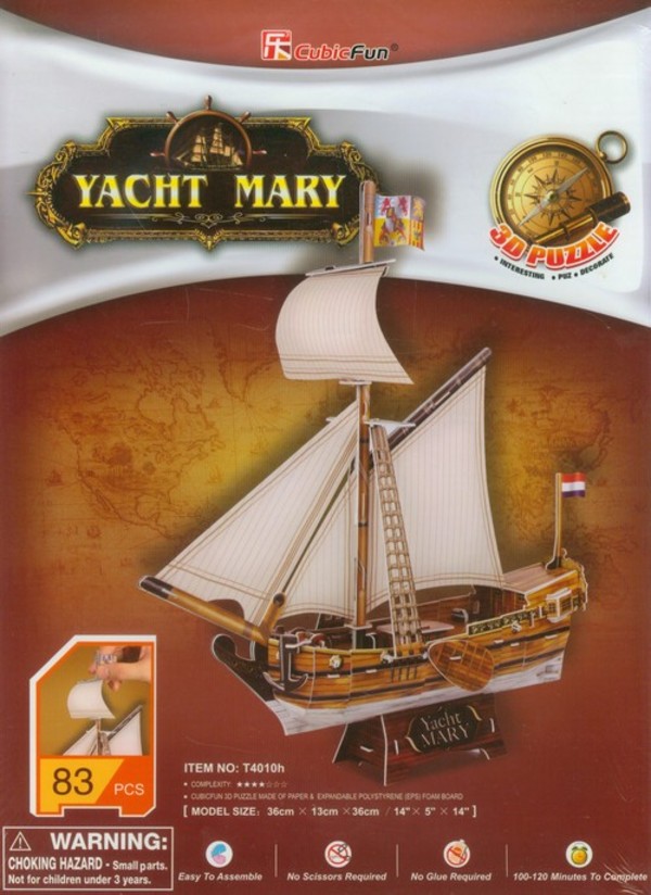 Puzzle 3D Jacht Mary 83 elementy