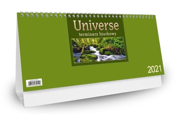 Kalendarz biurkowy 2021 Universe jasnozielony