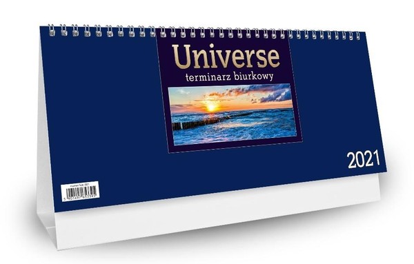 Kalendarz biurkowy 2021 Universe granatowy