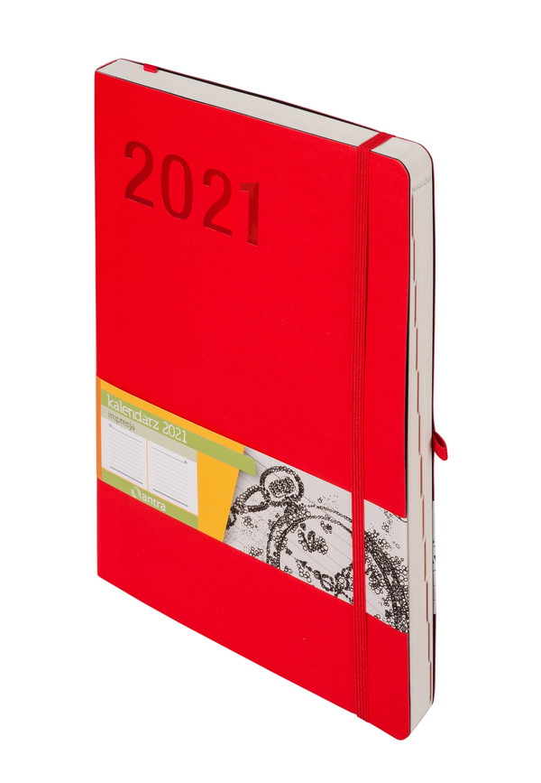 Kalendarz 2021 B5 Impresja czerwony