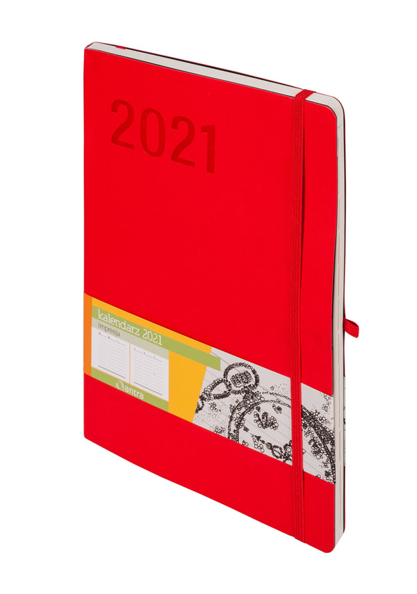 Kalendarz 2021 B5 Impresja czerwony