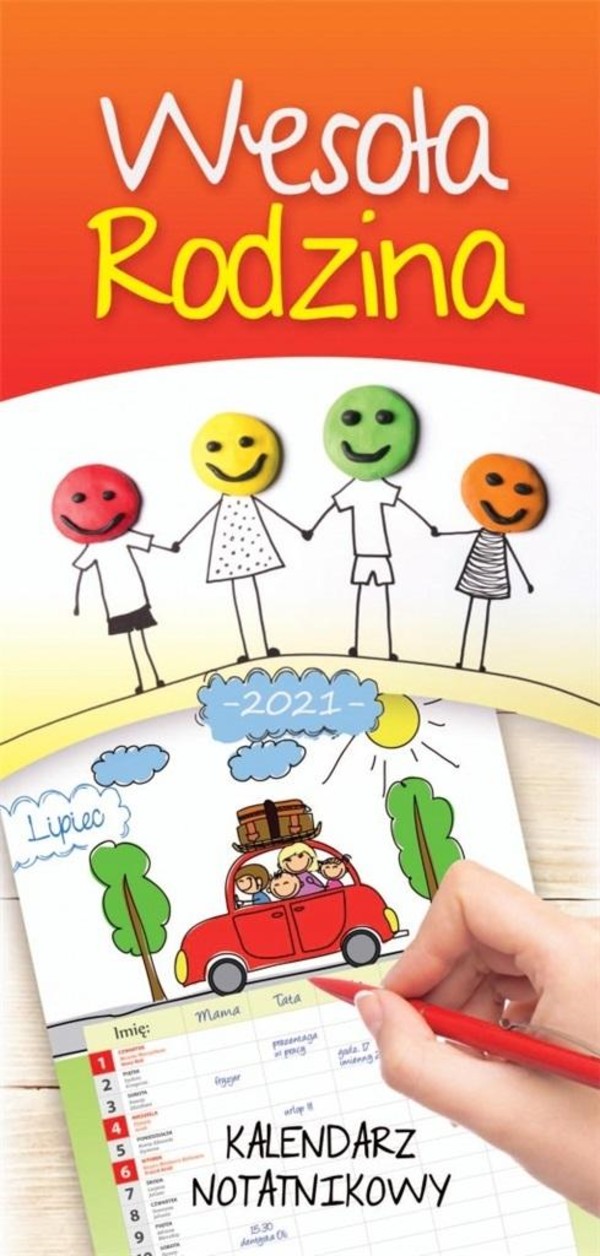 Kalendarz ścienny 2021 notatnikowy Wesoła Rodzina