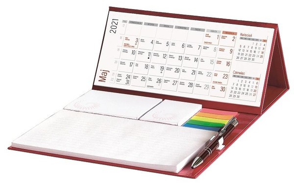 Kalendarz 2022 biurkowy z długopisem