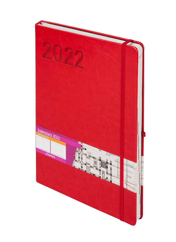 Kalendarz 2022 Formalizm A4 czerwony