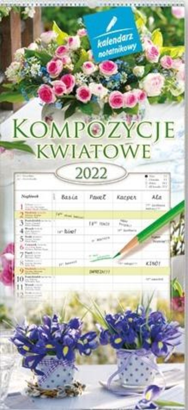 Kalendarz ścienny 2022 Kompozycje kwiatowe WN2
