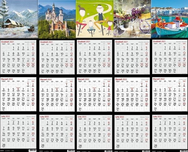 Kalendarz 2022 KTK-M Trójdzielny Kwadratowy