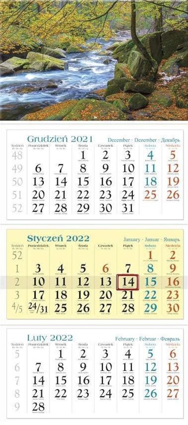 Kalendarz 2022 Trójdzielny Strumień KT4