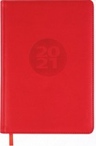 Kalendarz książkowy 2021 A5 czerwony EASY