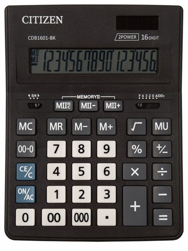 Kalkulator biurowy 16-cyfrowy czarny