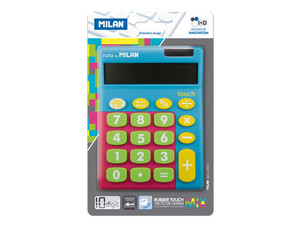Kalkulator Milan Touch mix na blistrze, niebieski 159906TMBBL