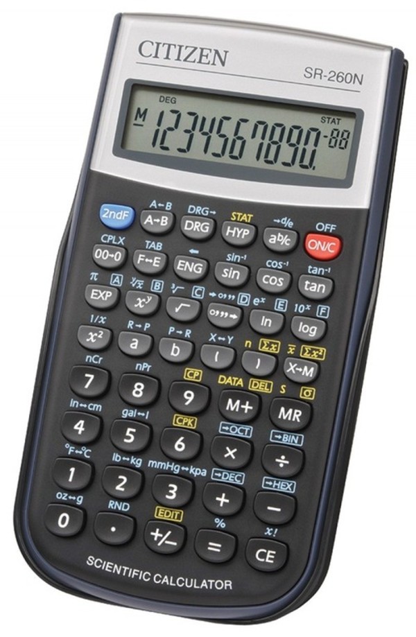 Kalkulator naukowy CITIZEN SR-260N 10-cyfrowy etui, czarny