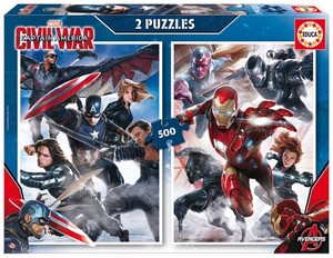 Puzzle Kapitan Ameryka Civil War 2x500 elementów