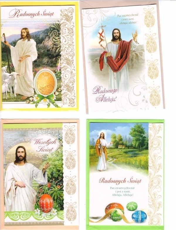 Karnet B6 Wielkanoc religijny 10 sztuk