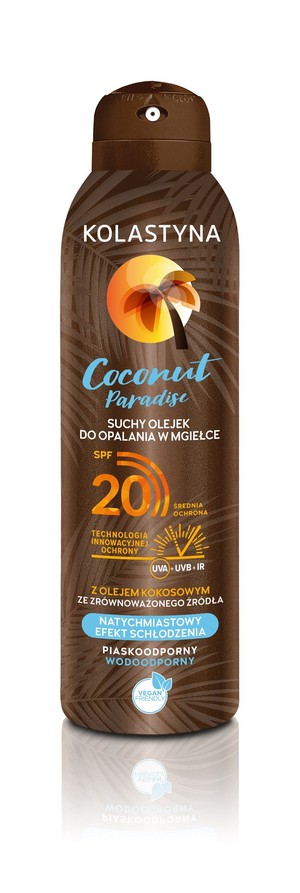 Coconut Paradise Suchy olejek do opalania w mgiełce SPF20