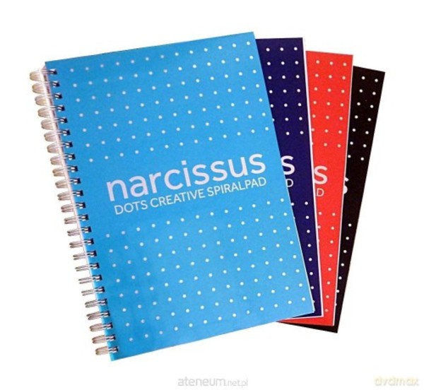 Kołozeszyt a5 80 kartek kropka narcissus 11247 mix kolorów