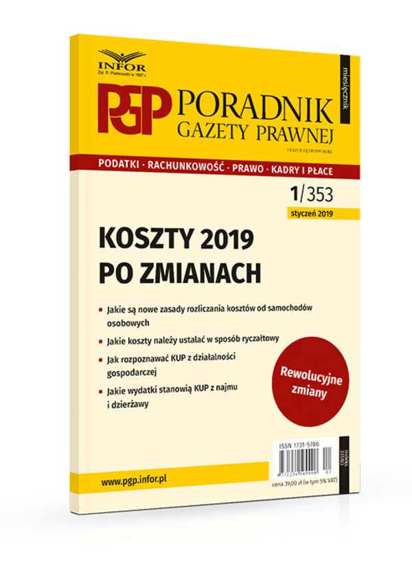 Koszty 2019 - po zmianach Poradnik Gazety Prawnej 1/2019