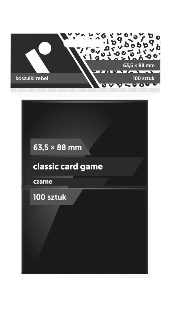 Koszulki na karty Classic Card Game Czarne (63,5x88 mm) 100 sztuk