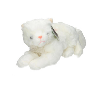 Kot Ramzes biały z dźwiękiem 27 cm