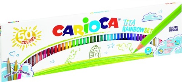 Kredki ołówkowe Carioca Tita 50 kolorów