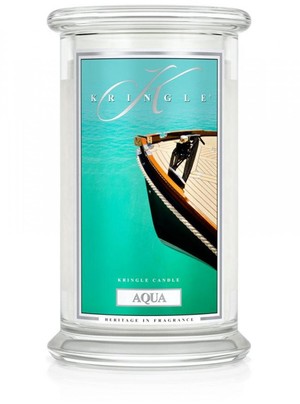 Aqua - duży, klasyczny słoik z 2 knotami