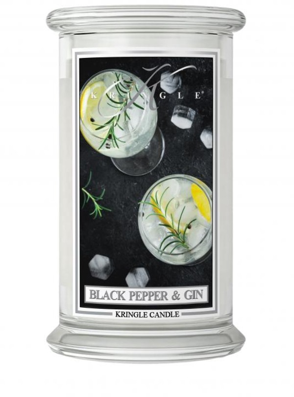 Black Pepper Gin Duży, klasyczny słoik z 2 knotami