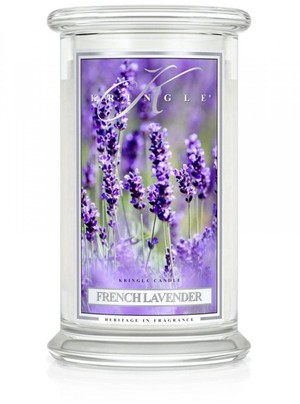 French Lavender - duży, klasyczny słoik z 2 knotami