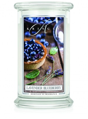 Lavender Blueberry - Duży, klasyczny słoik z 2 knotami