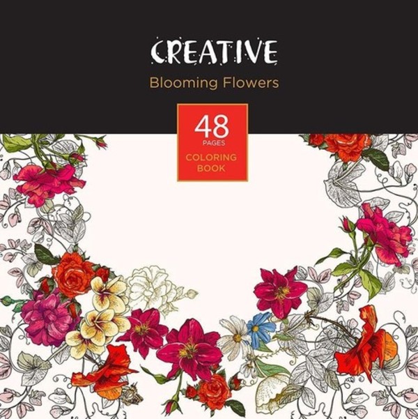Creative Blooming Flowers Coloring Book Kolorowanka dla dorosłych