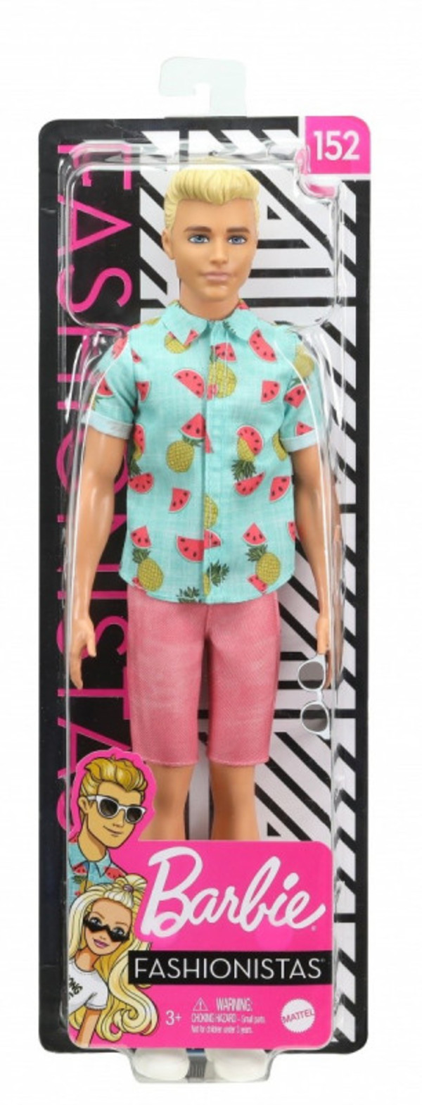 Lalka Barbie Stylowy Ken Koszula w ananasy