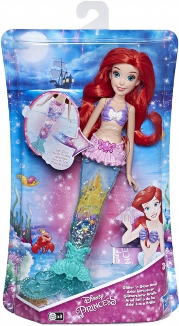Lalka Disney Princess Ariel Wodna Magia Światła E6387