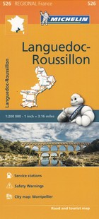 Languedoc-Roussillon Road Map / Languedoc-Roussillon Mapa samochodowa Skala 1:200 000