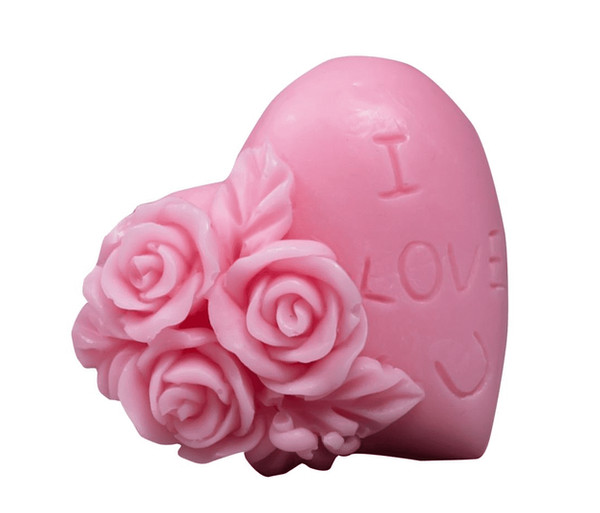 I Love U różowe Naturalne mydełko glicerynowe