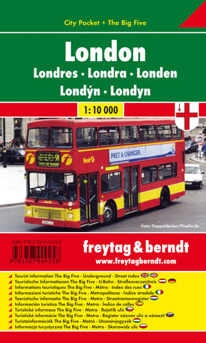 London City map / Londyn Plan miasta Skala 1:10 000