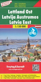 Lettland Autokarten Set / Łotwa Wschód, Łotwa Zachód Mapa samochodowa Skala: 1:150 000