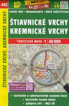Stiavnicke vrchy, Kremnicke vrchy Hiking Map / Wanderkarte / Mapa Turystyczna Skala: 1:40 000