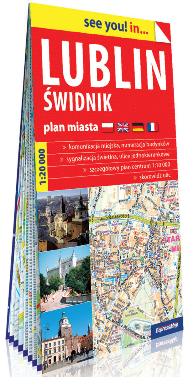 Lublin i Świdnik papierowy plan miasta 1:20 000