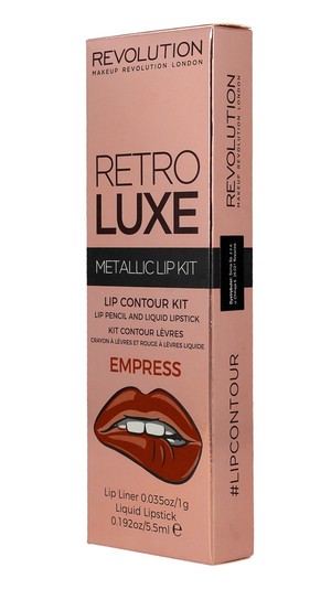 Retro Luxe Metallic Lip Kit Empress Zestaw do ust konturówka + błyszczyk
