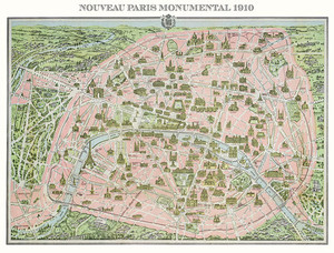 Mapa Paryża z roku 1910