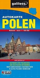 Polen Autokarte / Polska Mapa samochodowa Skala: 1:650 000
