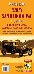 Mapa samochodowa. Polska 1939 Skala 1: 1 250 000