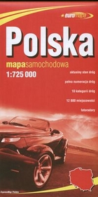 Mapa samochodowa. Polska Skala 1:725 000