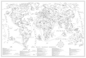 Mapa Świat Młodego Odkrywcy Kolorowanka XXL