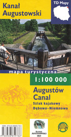 Mapa turystyczna. Kanał Augustowski, Skala: 1:100 000