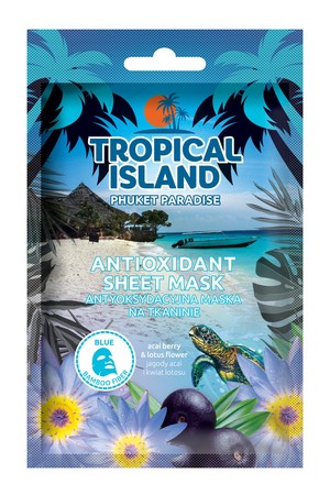 Tropical Island Phuket Paradise Maska na tkaninie antyoksydacyjna