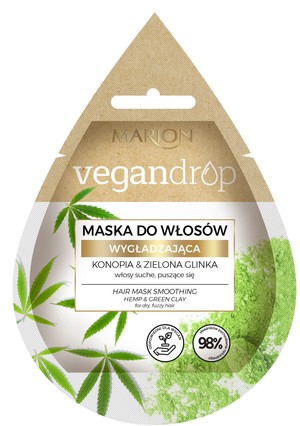 Vegandrop Konopia & Zielona Glinka Maska do włosów wygładzająca