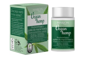 Vegan Hemp Konopia i Pył diamentowy Rozświetlający pyłek do mycia twarzy + Prebiotyk