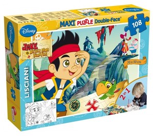 Puzzle MAXI Jake i piraci z Nibylandii 108 elementów Puzzle dwustronne