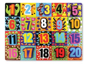 Puzzle z klocków Jumbo Liczby 20 elementów