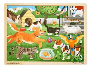 Puzzle Drewniane Zwierzęta - 24 elementy