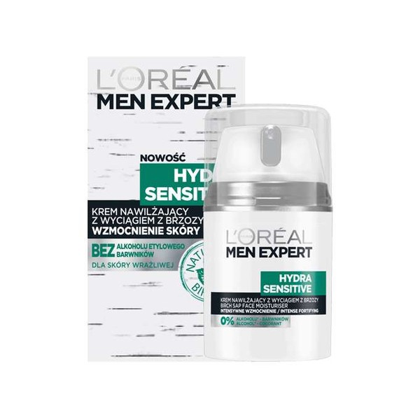 Men Expert Hydra Sensitive Krem nawilżający z wyciągiem z brzozy do skóry wrażliwej